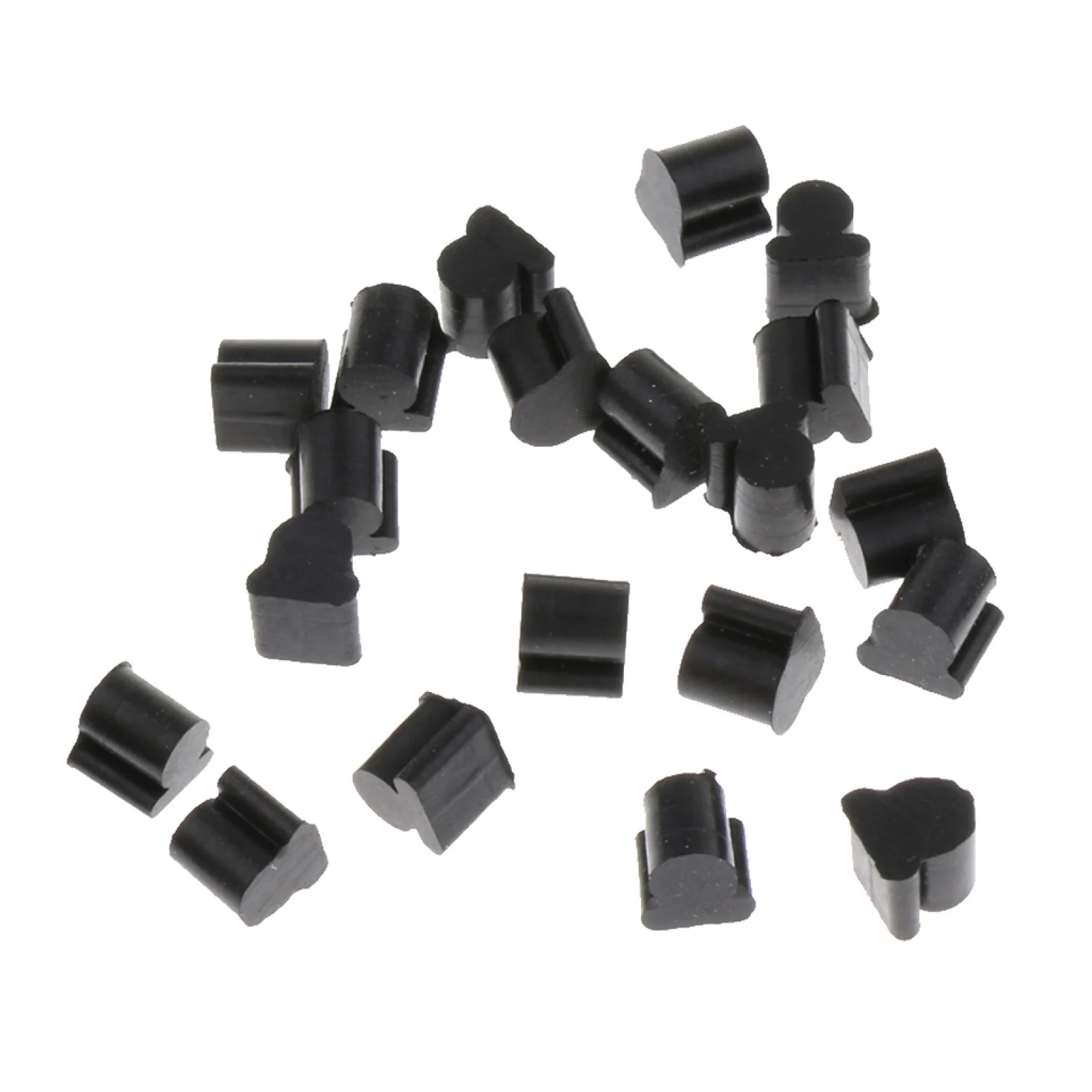 20Pcs Black Silicone Horn Silica Gel Pads Non-slip Protective Mat Replacement Part for Alto Horn Wind Brass Instrument Supply