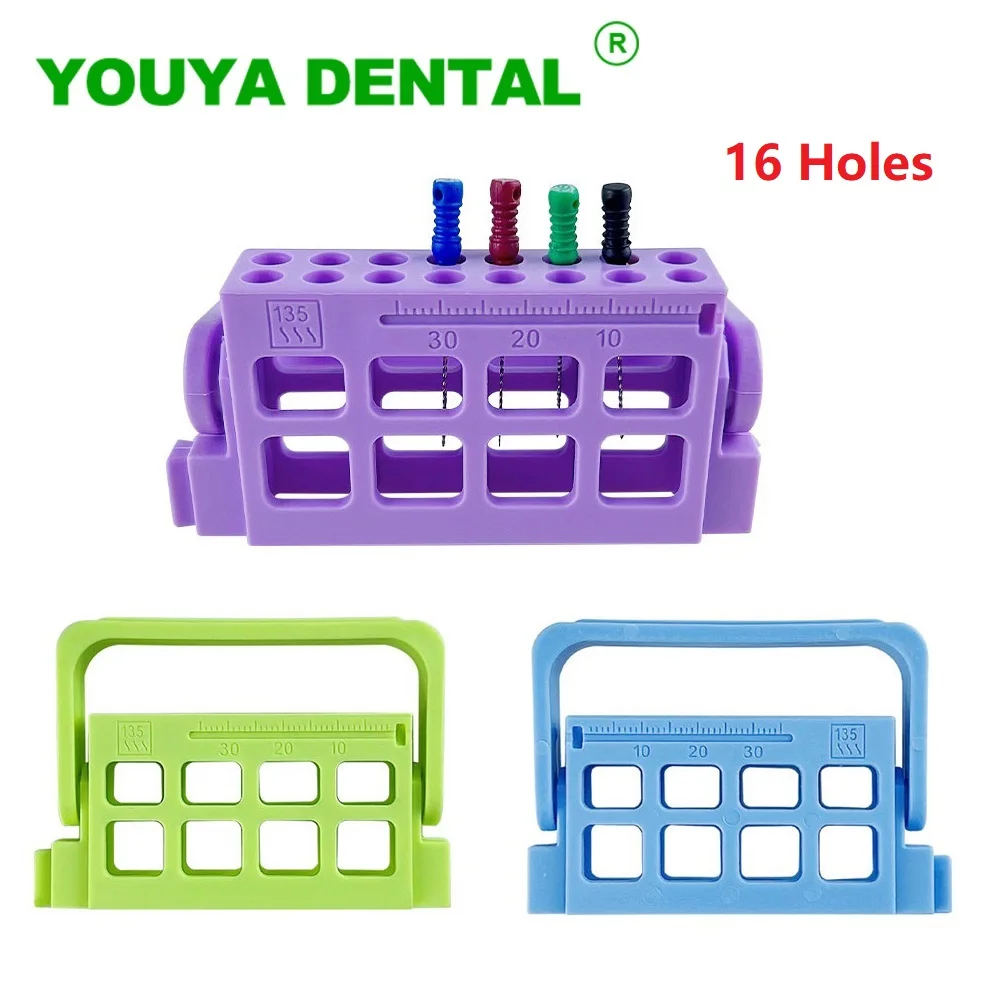 Endo Files Holder 16 Holes Dental Endodontic Files Drill Stand Storage Rack Endo Rulers Dentist Tools Dentistry Instruments