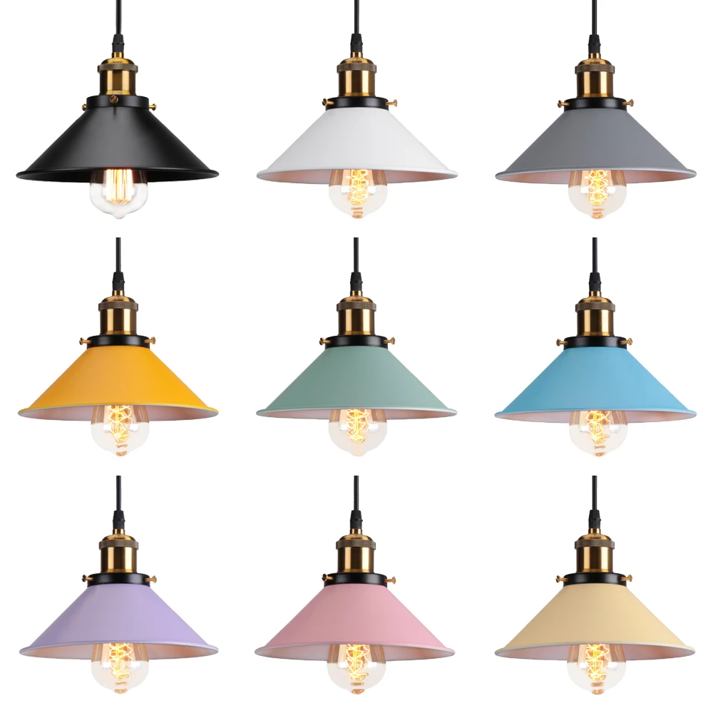 

Vintage Iron E27 LED Pendant Lights Nordic Industrial Retro Loft Hanging Lamps for Restaurant Kitchen Bar Living Room Home Decor