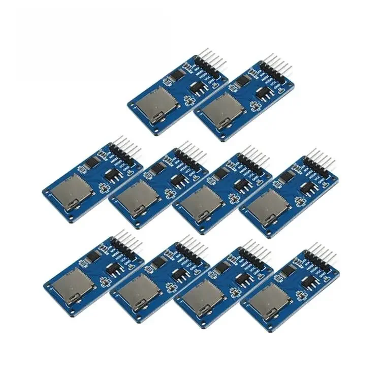 10 pcs/lot carte Micro SD mini module de lecteur de carte TF interfaces SPI avec puce de convertisseur de niveau pour arduino