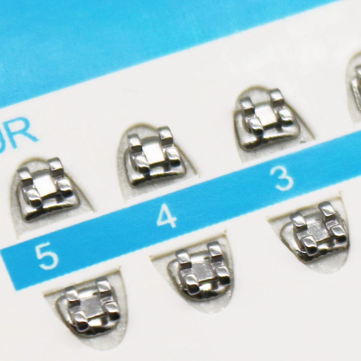 10Packs Orthodontic Braces Bracket Meshbase Edgewise 0Hook  Standard  Bracket Blue Pad