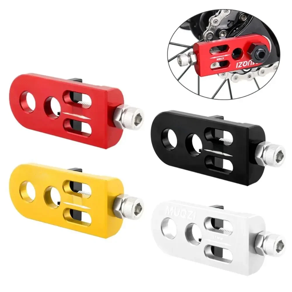 AliExpress NONE Aluminium Alloy Single Speed Chain Tensioner Adjustable Double Hole Bicycle Chain Adjuster Chain Stabilizer Wear-resistant