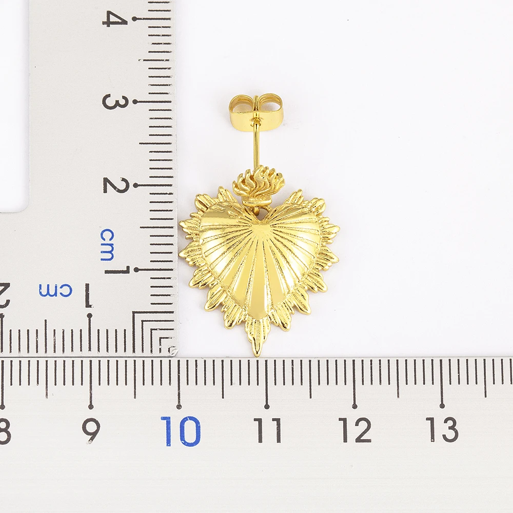 Nidin New Trendy Classic Heart Shape Irregular Charm Stud Earrings For Women OL Style Ear Jewelry Accessories Daily Party Gifts