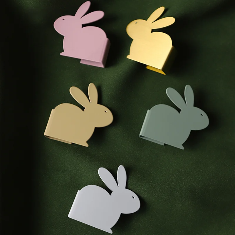 Tranfey Cute Pull Rabbit Pull for Cabinet Unique Brass Handles Macaroon Drawer Handles Factory Outlet