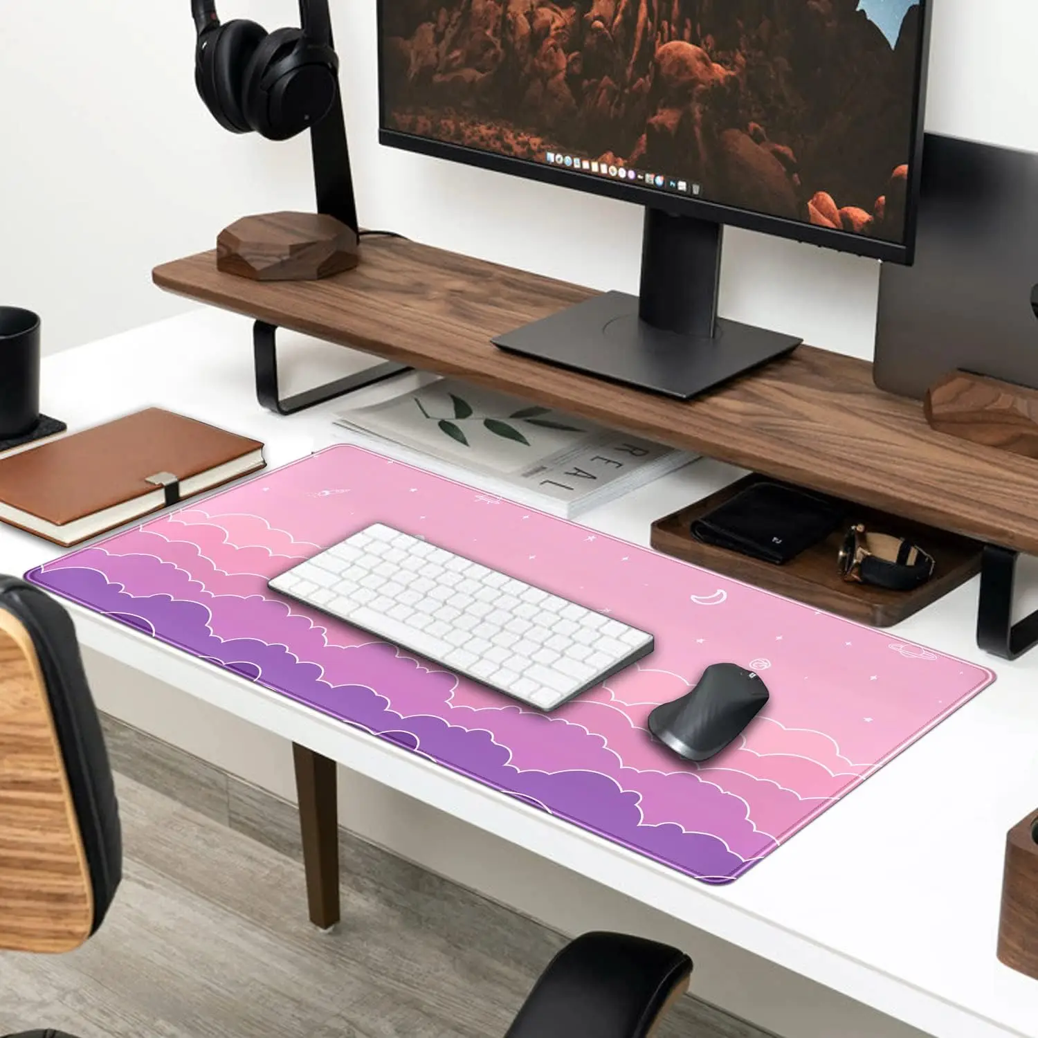 Mouse Pad Cute Aesthetic Big xxl Large Kawaii women Desk Mouse pads Anime Computer Mat Office Mousepad 900x400 Pink Gamer Pc