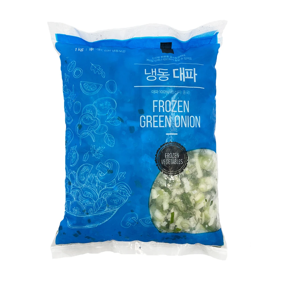 1kg of frozen pup, 1kg of frozen pup slices, frozen green onion 1kg slice, Frozen Leek 1kg Slice