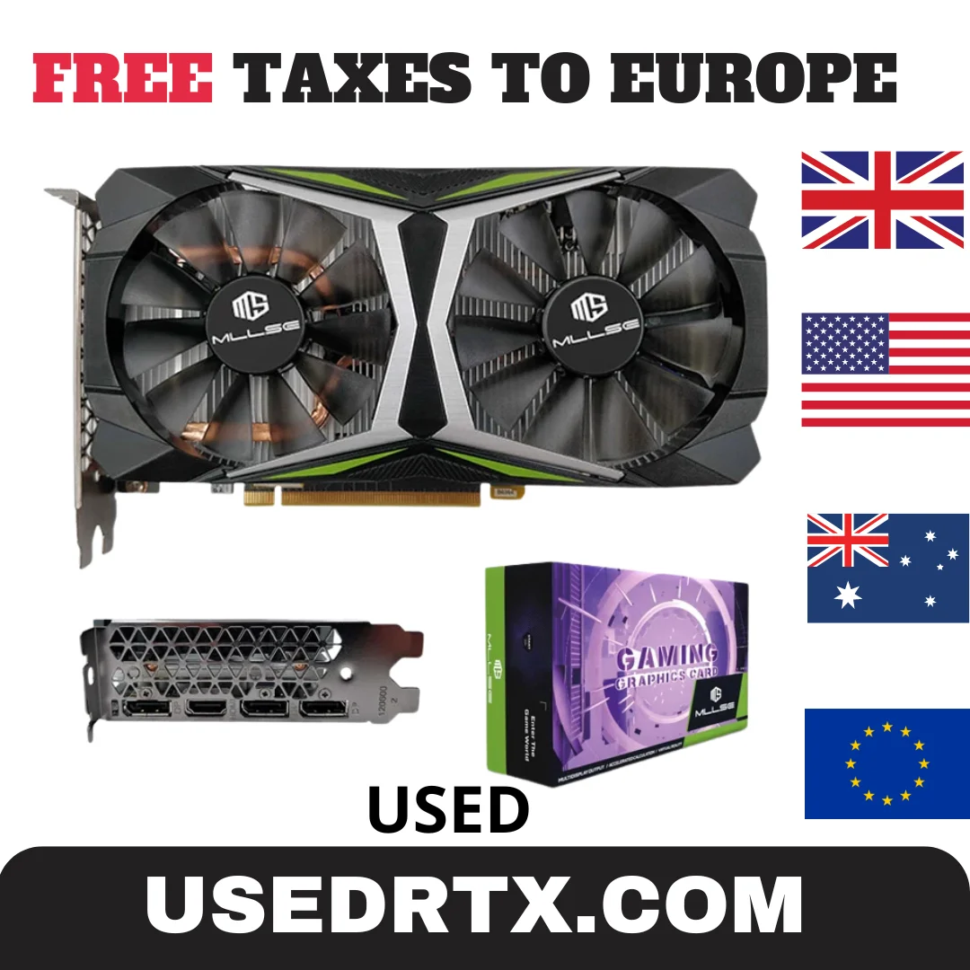 2023 USED MLLSE Placa De Video NVIDIA GeForce RTX 2060 SUPER Graphics Card 8GB GDDR6 256-bit TU106 12 NM Desktops Gaming GPU