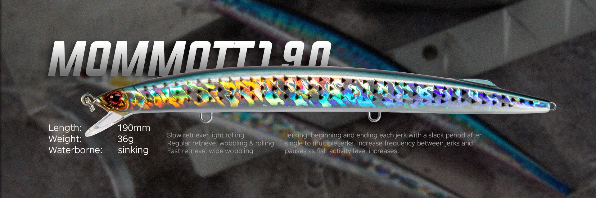 D1 Minnow Fishing Groundbait Wobblers 110mm 16g für Barsch und Hecht, langsam schwimmende Jerkbaits mit großer Lippe, für weite Würfe, Angelzubehör – Detail 3