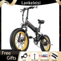 LANKELEISI X3000PLUS Electric Bike 1000W 48V 17.5Ah Fold Mountain Ebike 20 Inch Wheel With Lockable Suspension Fork