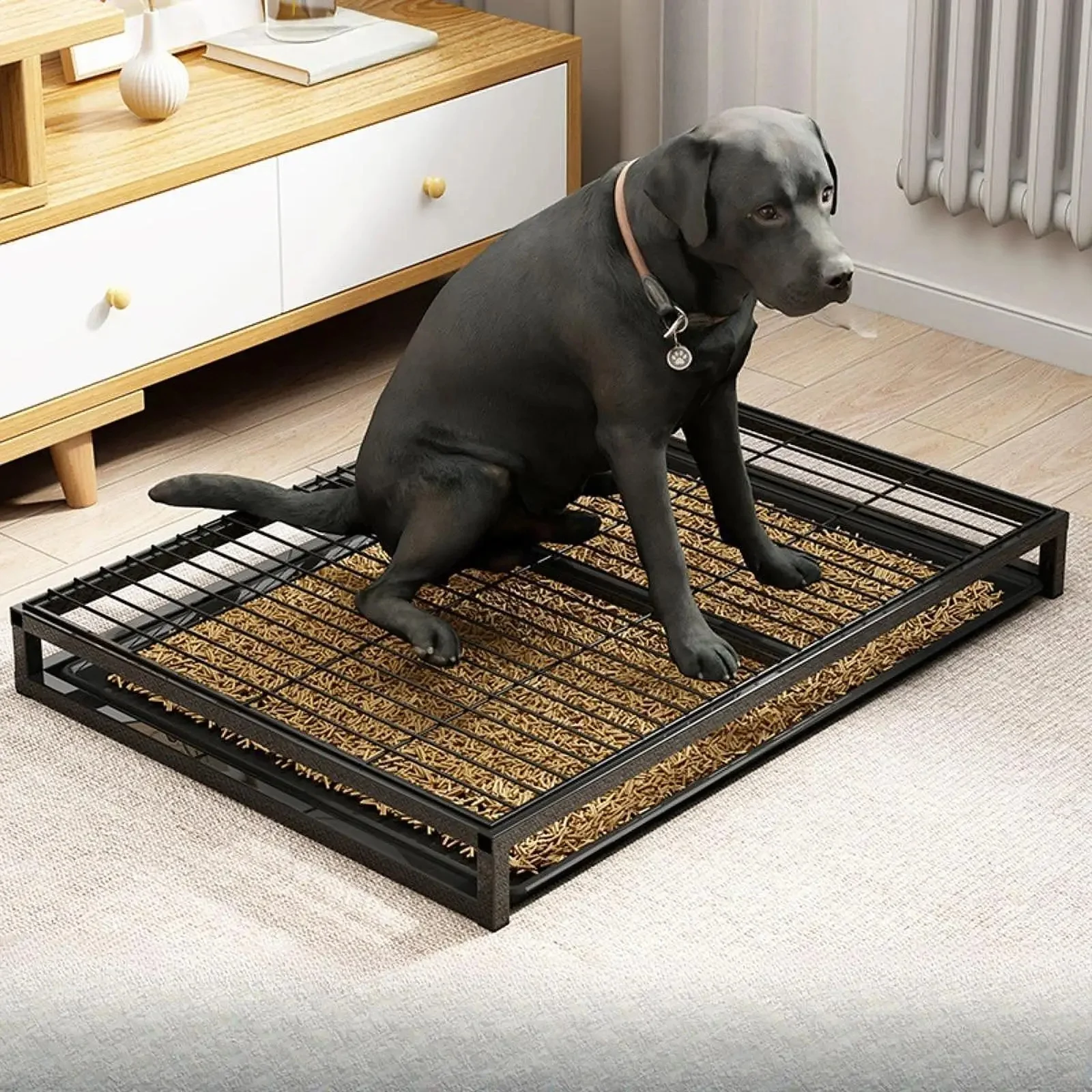 Dog Toilet Indoor Washable Dog Litter Boxes Metal Mesh Puppy Pee Pad Holder for Small Ainimals Cleaning Tool Pet Supplies