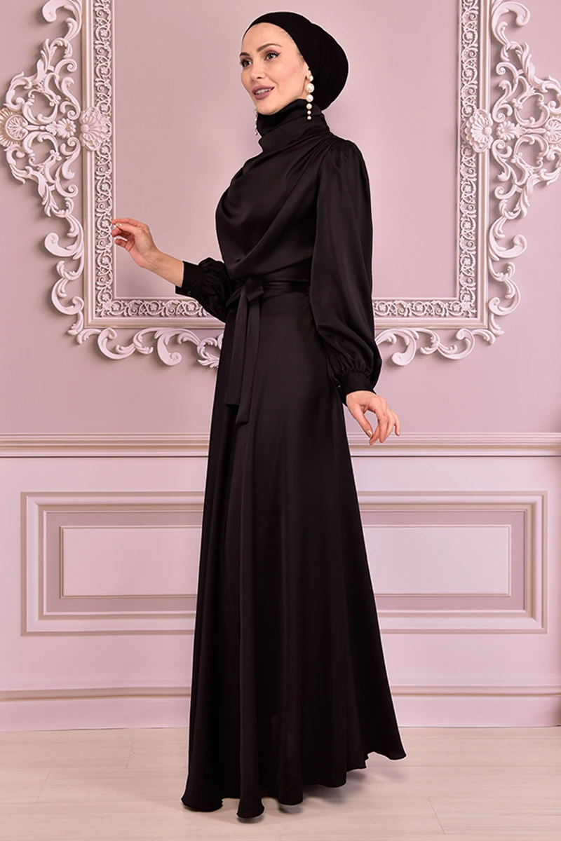 satin dress evening dress luxury clothing made in turkish turkish fashion muslim clothing 20220017