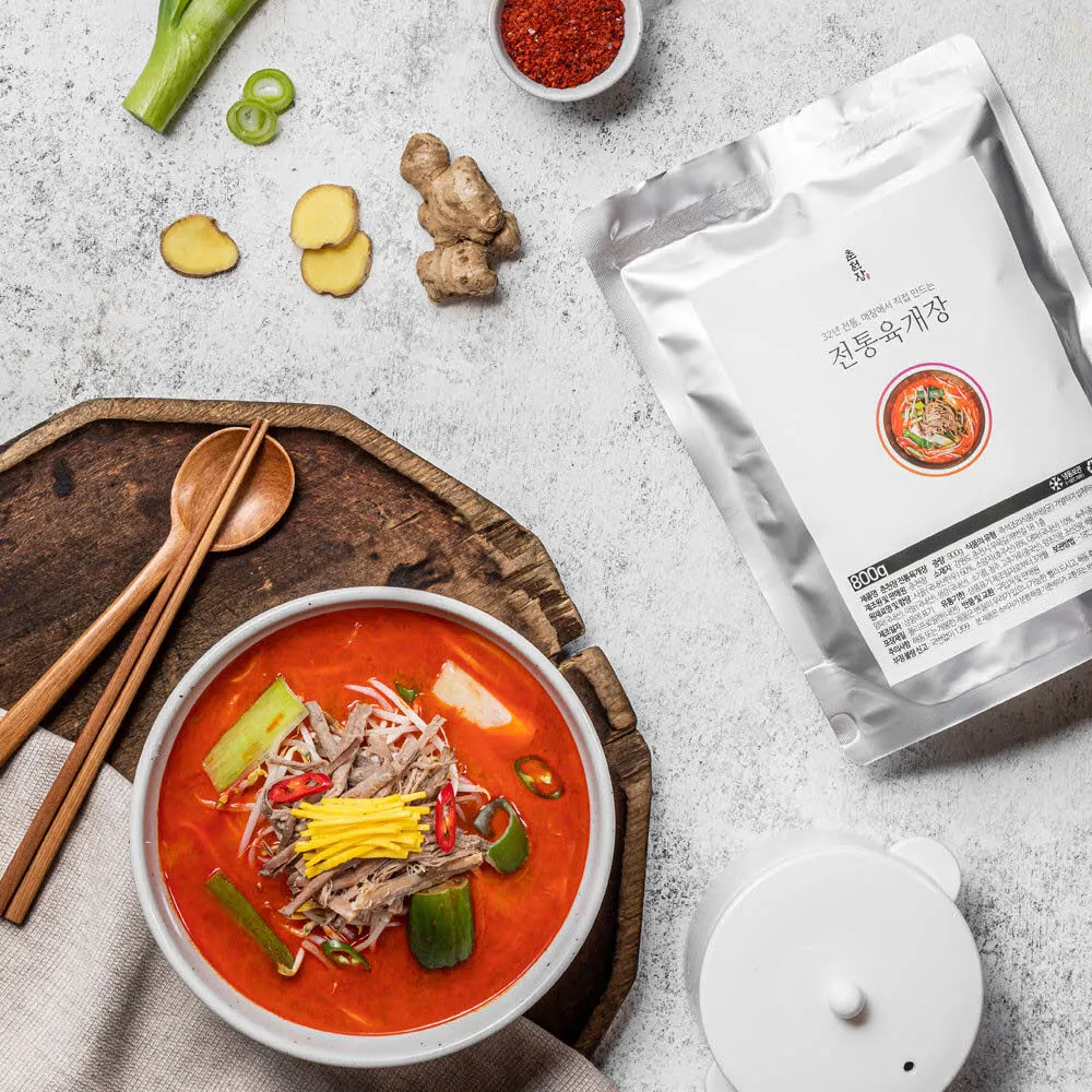 춘천 로컬맛집 춘천장 전통육개장 600g, 3팩/5팩/9팩