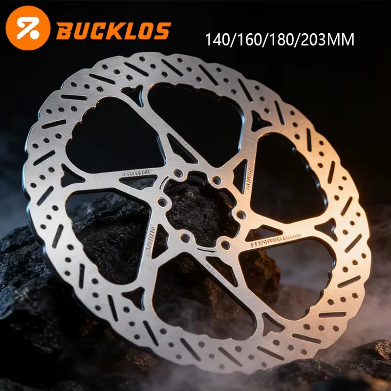 BUCKLOS Fahrrad Hydraulischer Bremsscheibenrotor 140MM 160MM 180MM 203MM Fahrrad-Scheibenbremsrotor Edelstahl Mountainbike-Rotoren