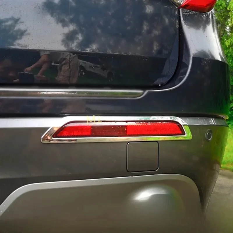 For Ford Explorer 2020-2024 Chrome Car Rear Bumper Reflector Fog Light Cover Trim
