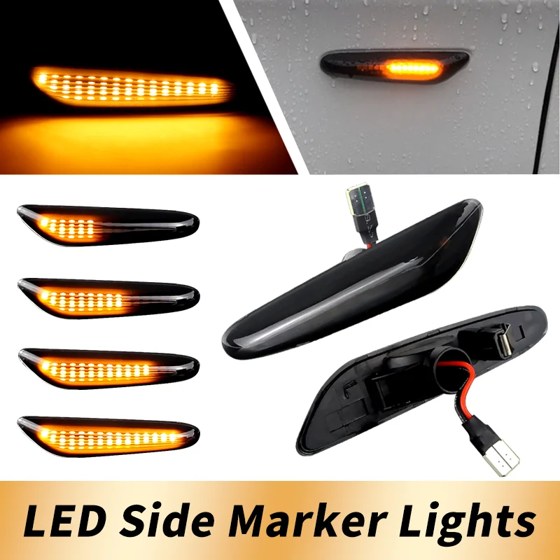 2pcs For BMW Led Dynamic Side Marker Turn Signal Light Sequential Blinker Light For E90 E91 E92 E93 E60 E87 E82 E46 Error Free