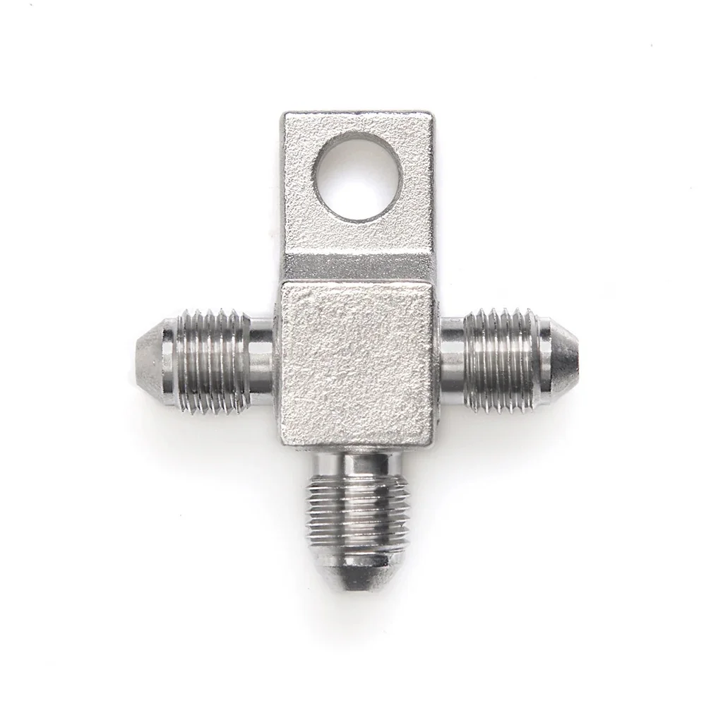 SS304 AN3 3AN T Raccords de tuyau de frein en T à 3 voies universels