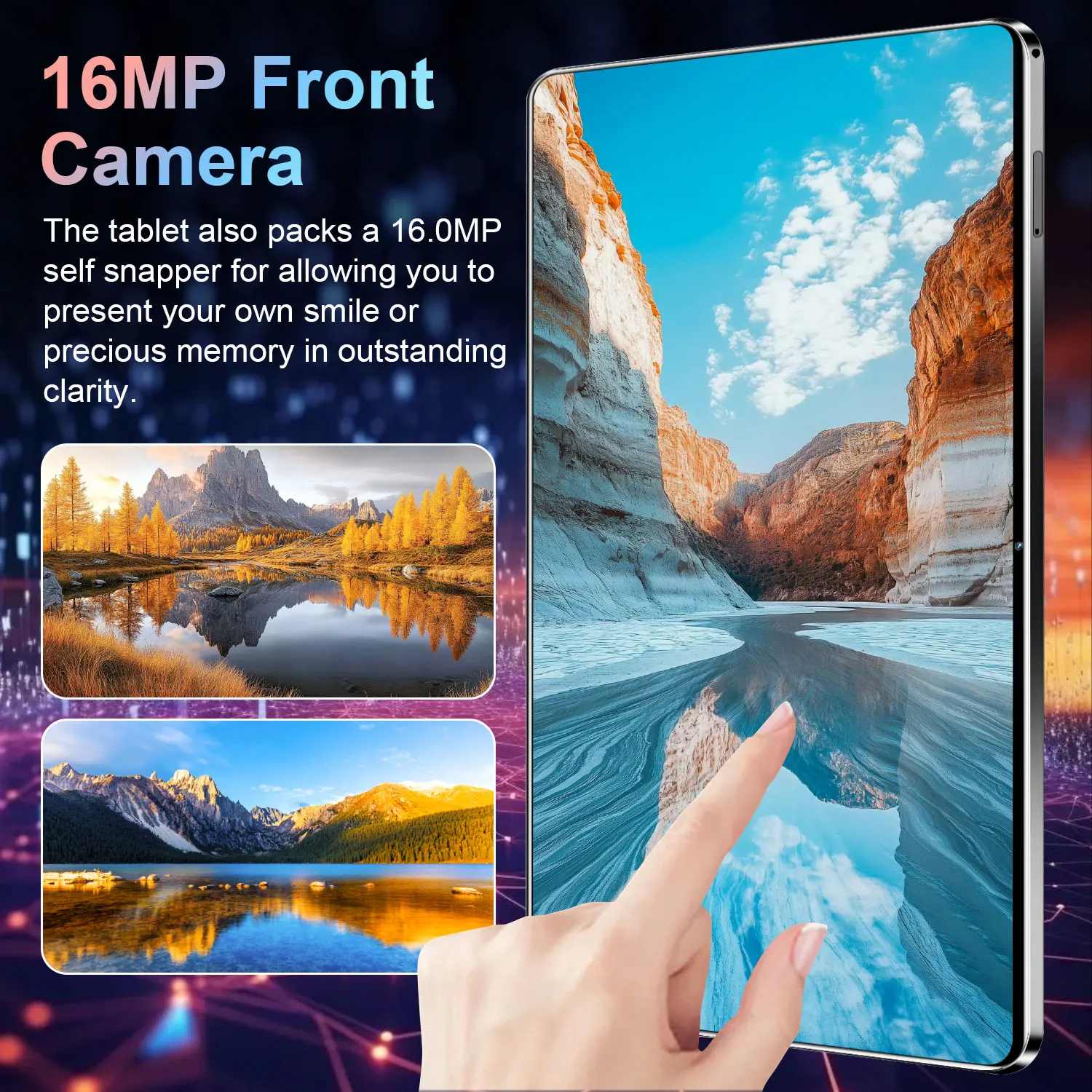 High Rating 10.36" Android 13 14 Core Chip Multifunctional Touch Tablet,16Gb+1Tb,20000Mah Long Battery Life,Dual Sim 5g Stable Wifi, Slim Tablet for Family Entertainment