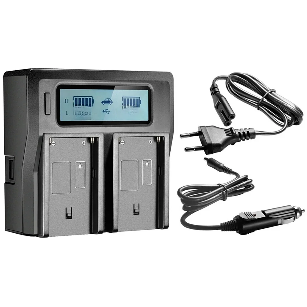 Nowa podwójna ładowarka LCD do akumulatorów Panasonic AG-VBR59 VBR89 VW-VBD29 VBD58 VBD78 VBD98 CGA-D54s D54 D54D CGP-D28S — zdjęcie produktu 7