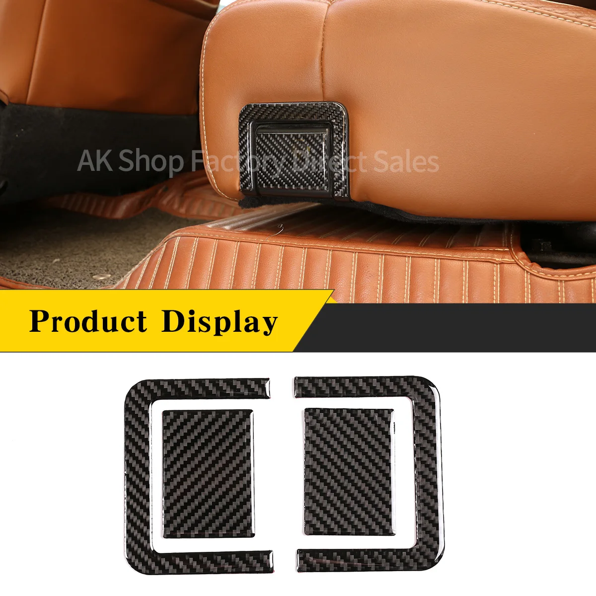 

For Toyota Tundra 2014-2018 Soft Carbon Fiber Car Rear Seat Adjustment Panel Decorative Sticker Car Interior Accessories