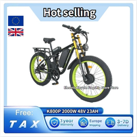 KET-K800 bike   adult mountain off-road electric bicycle 26*4.0 inch electric bicycle 2000W48V17.5A all-terrain electric bicycle