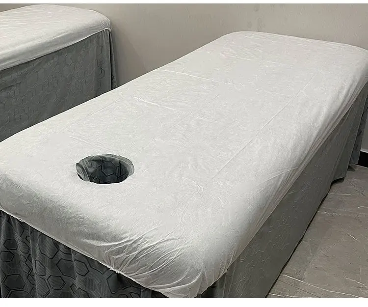 Sábanas elásticas desechables de 100x215cm, telas no tejidas, funda de colchón transpirable, ropa de cama Spas para saló