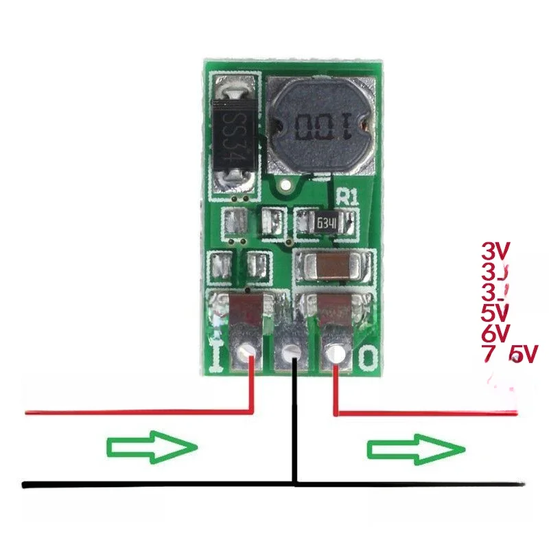 DC-DC DC 5-40V do 3V 3.3V 3.7V 5V 6V 7.5V 9V 12V 1A Buck Step Down Converter Moduł regulatora napięcia Płytka regulatora napięcia — zdjęcie produktu 7