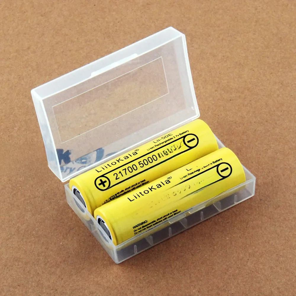 LiitoKala Lii-50E 21700 4800 5000mAh Li-Ni Battery 3.7V for High discharge Mod / Kit 3.7V 15A power 5C Rate Discharge and box — zdjęcie 2