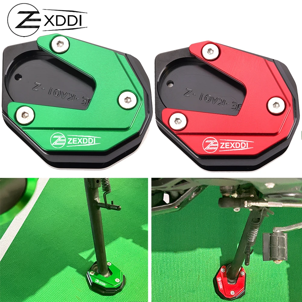 

ZEXDDI Enlarger Pad Fit For Kawasaki Z900 Z650 RS SE Z900RS Z650RS Z800 2024 CNC Motorcycle Kickstand Side Stand Extension Plate