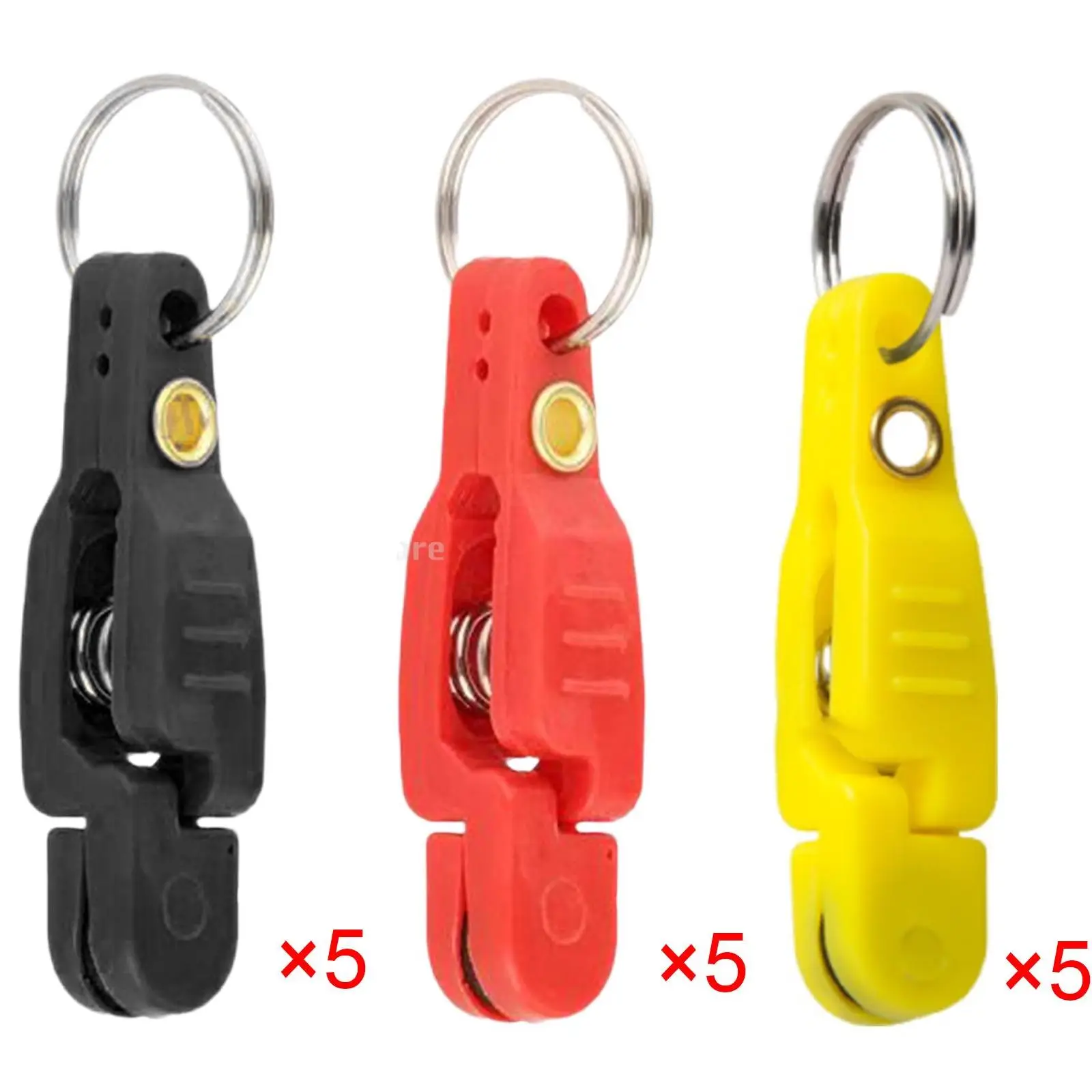 5 Pieces Heavy Tension Snap Release Clips for Weight Boat Fishing Downrigger with Key Ring for Kite Weight Downrigger