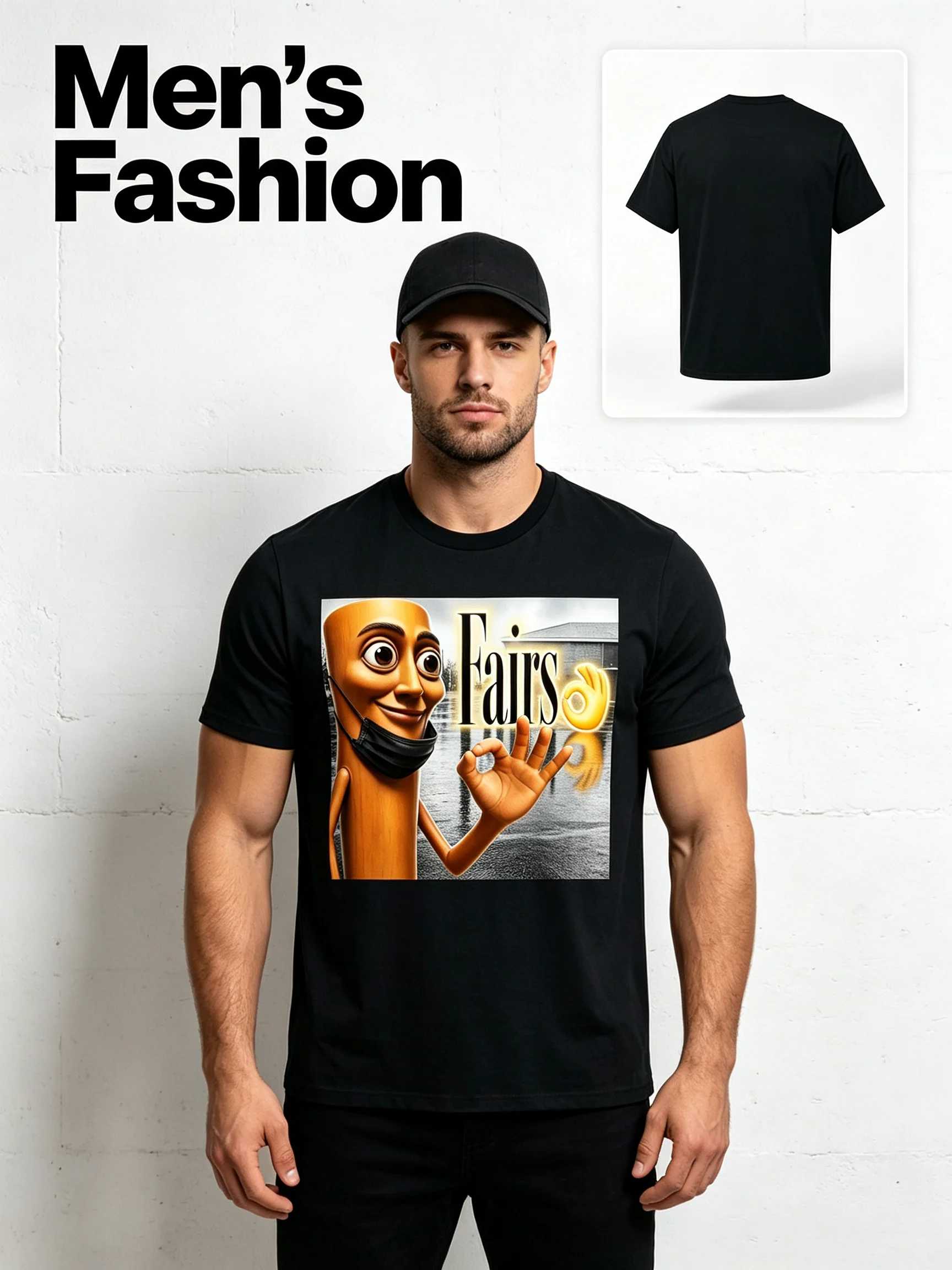 Men Women Short Sleeve Graphic Tee, Funny Triple T Tung Sahur Fairs YBG Parody Meme Casual Fashion T-Shirt