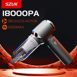 SZUK Car Vacuum Cleaner Powerful Cleaning Machine Mini  Strong Suction Handheld for Car Home Portable Wireless Cleaner