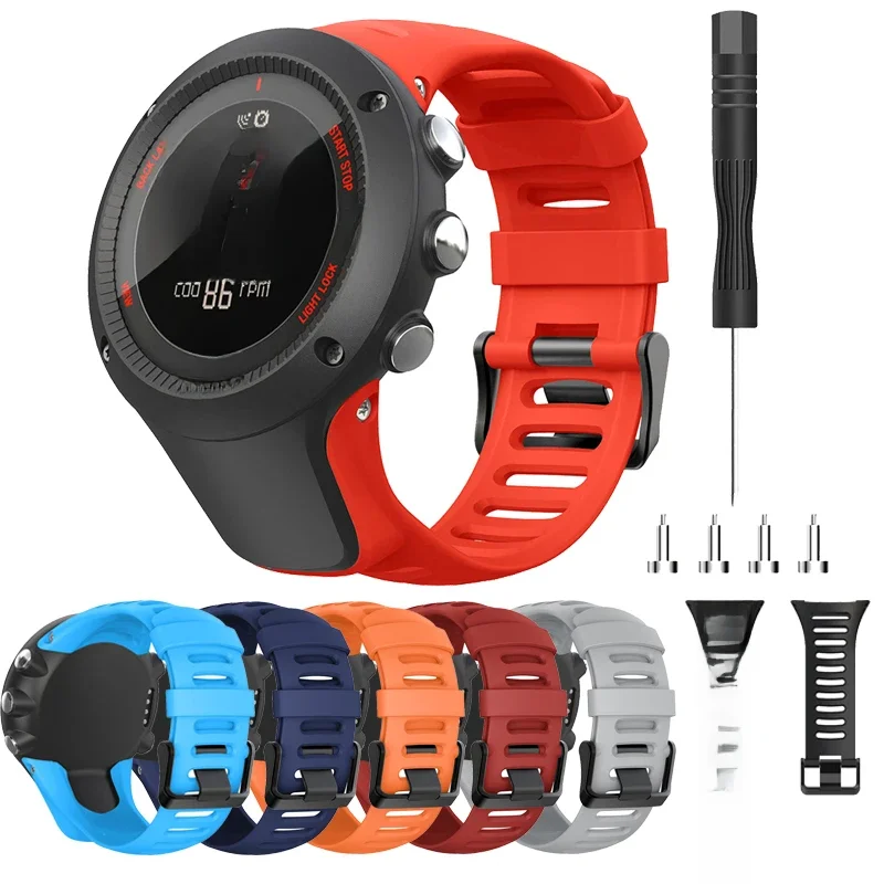 24mm Silikonowy Sportowy Pasek Zamienny do Zegarka Suunto Ambit 3 / Ambit 2 / Ambit 1, Bransoletka na Nadgarstek, Paski do Zegarków — zdjęcie produktu 7