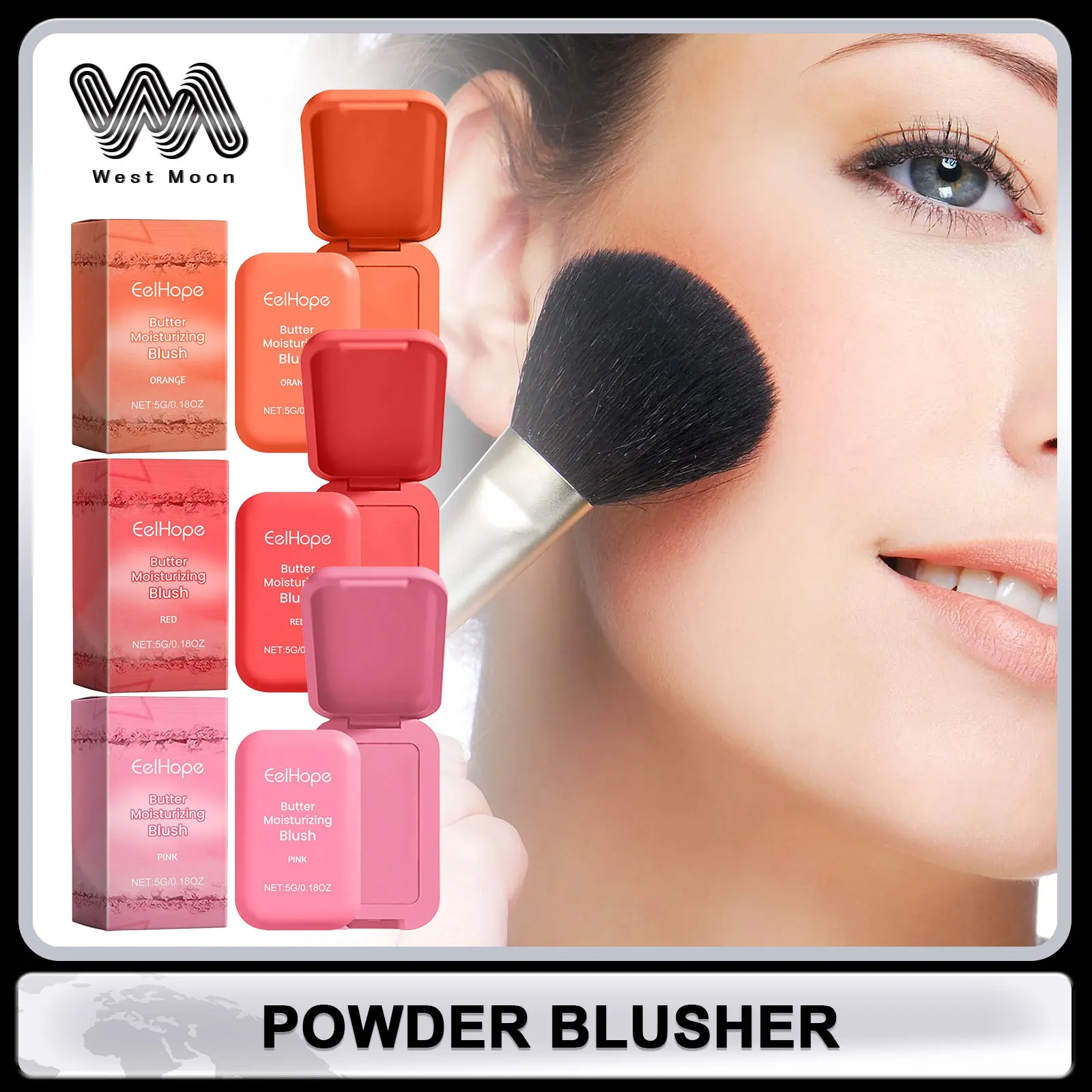 Lasting Blush Powder Makeup Waterproof Face Contouring Stick Matte Natural Multi-functional Rouge for Cheeks Korean Cosmetics