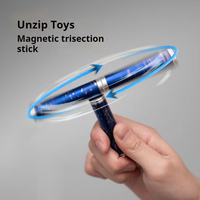 Magnetic Metal Three-section Stick EDC Rotating Fidget Spinner Fidget Toys Stress Relief For Adults Creative Gift