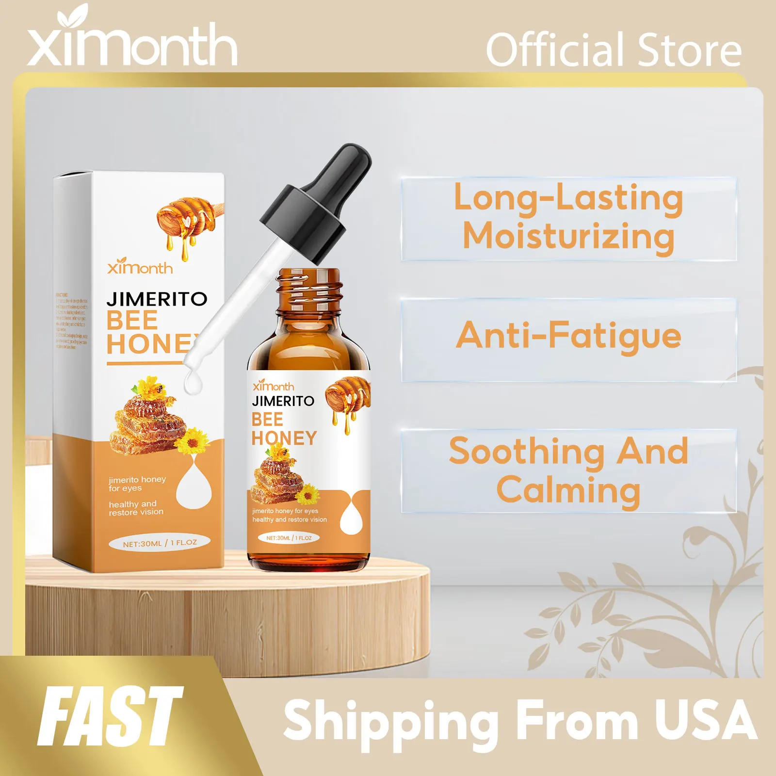 شيمونث عسل النحل قطرات العين إزالة الجافة دائم مغذية يخفف الانزعاج تحسين الرؤية غير واضحة العين يعامل إسقاط السوائل