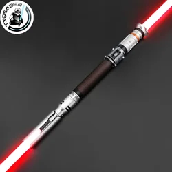 TXQSABER-Sable de luz de doble filo para niños, espada láser con Bluetooth, 32GB, tarjeta SD, empuñadura de Metal, Dueling Force Blaster, juguete para niños