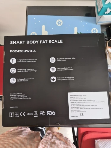 Smart Body Composition Scale with Handheld Sensor – 1.5 m Spiral Cable | Fitness & Health Tracker