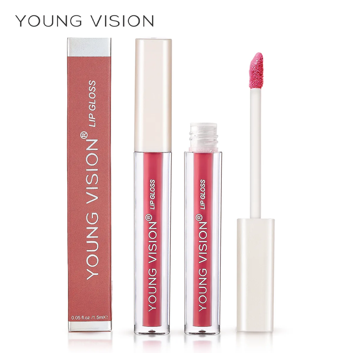 JOVEM VISION-Batom de Veludo Líquido, Brilho Labial, Superfície Hidratante Natural, Não é Fácil de Manter um Copo, Maquiagem, Maquiagem, 6 Cores