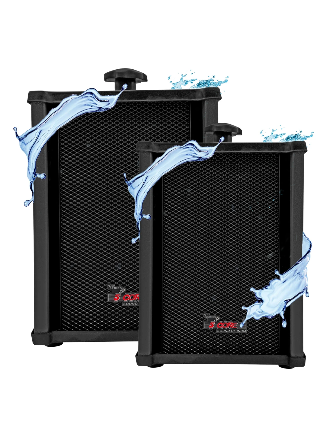 

5 Core Outdoor Speakers Stereo In Wall 100W Peak Passive Home Audio System 10T G 2PCS