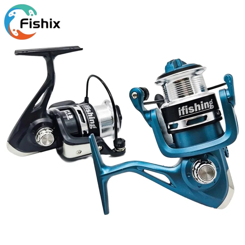 

FISHIX Blue and Black Spinning Reel Speed Ratio 5.2:1 Metal fishing Reel Large Line Cup 5KG Brake Force Smooth Operation