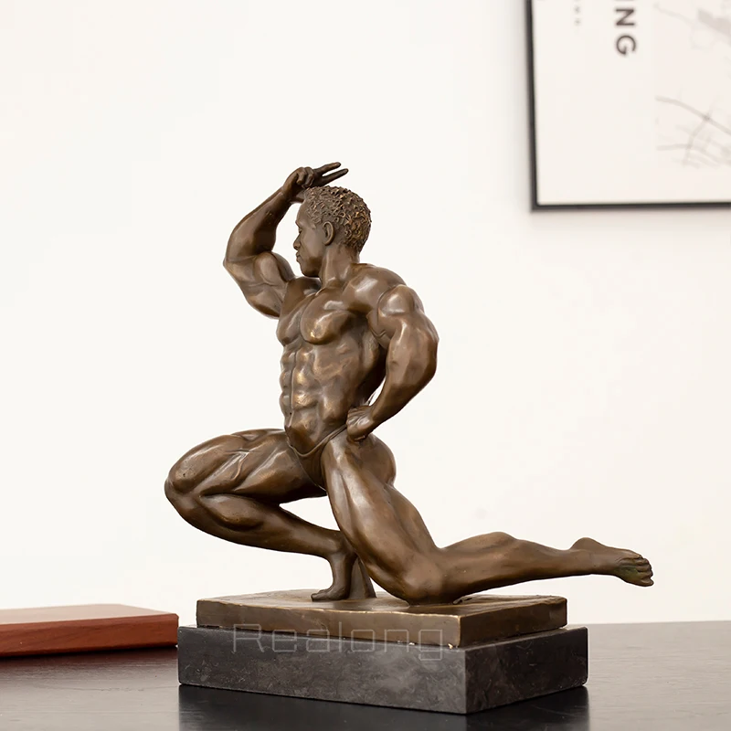 

Bronze Muscle Man Statue