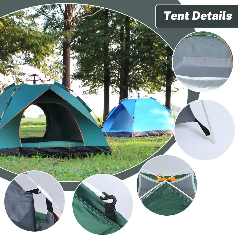 One-Touch Automatische Campingtent, Draagbare Flysheet, Dubbele Deur Tent, Outdoor Strand Vis Helter