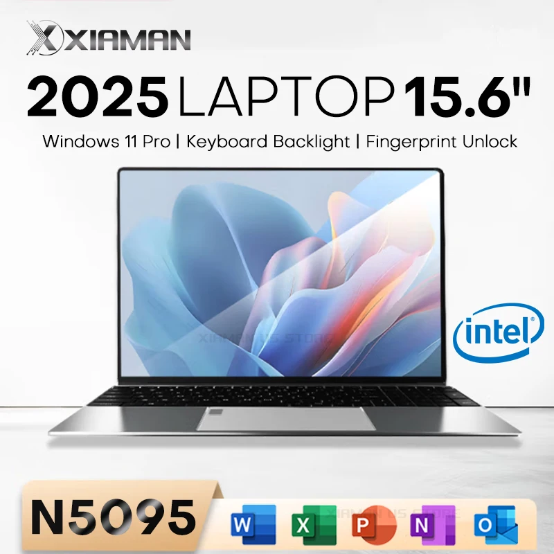 

15,6-дюймовый портативный компьютер Intel Celeron N5095, ноутбук, геймер, 16 ГБ DDR4, 1 ТБ SSD, офисный учебный ПК, Windows 11 Pro, 1080P, ноутбуки