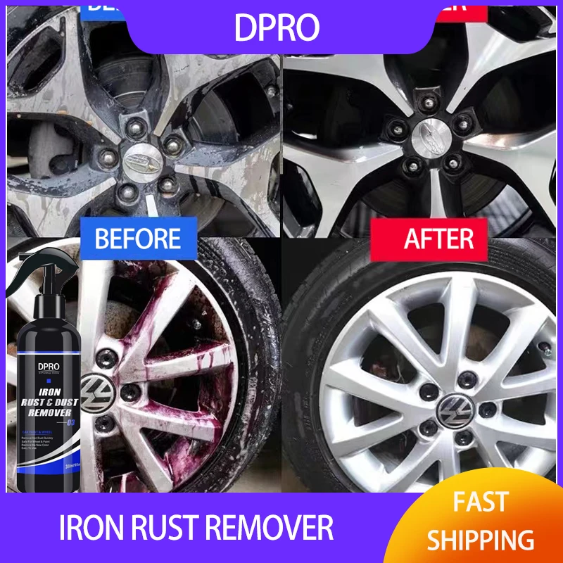 Dpro Car Iron Rust Remover Spray Paint Wheel Metal Iron Powder Multi-Purpose Cleaner Rims Care Tire Washing Car Detailing VM-03