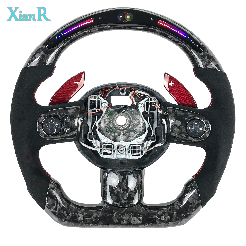 

Cars Accessories for BMW Mini R56 F55 F56 Cooper S JCW R50 F57 R57 R55 F60 F54 LED Forged Carbon Fiber Steering Wheel Supports
