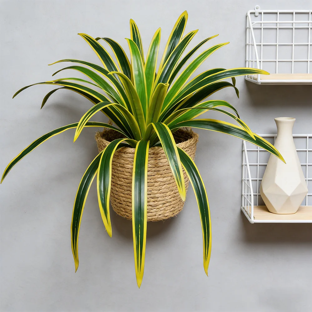 60 cm künstliche Orchideen- und Chlorophytum-Pflanzen, Kunstpflanzen mit fallenden Blättern, künstliche Spinnenpflanzen für die Dekoration von Zuhause und Geschäften – Detail 6