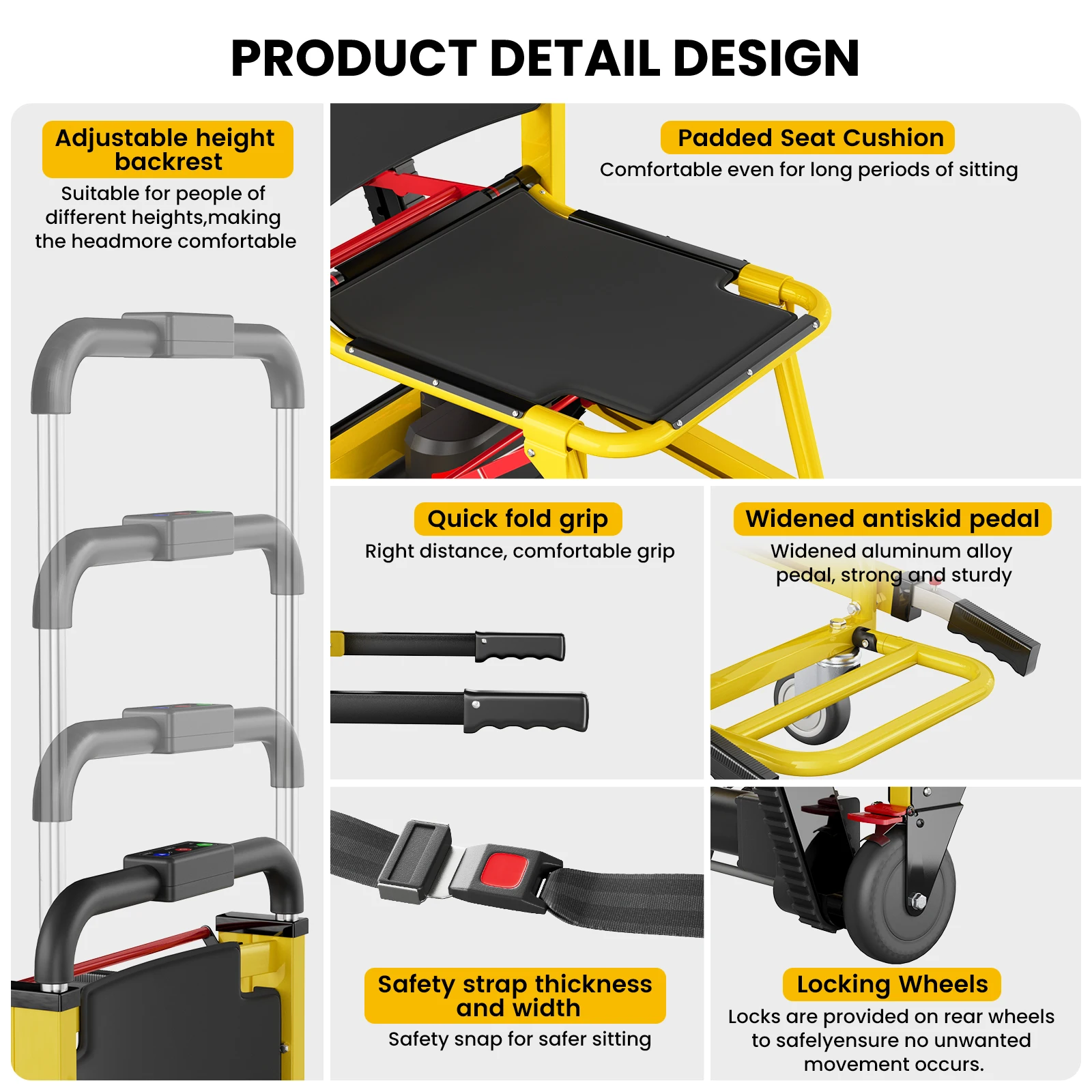 درج رفع بمحركات تسلق كرسي متحرك درج مصعد رفع المسار تسلق كرسي متحرك ماكس 440lb الحد مساعدة كرسي متحرك