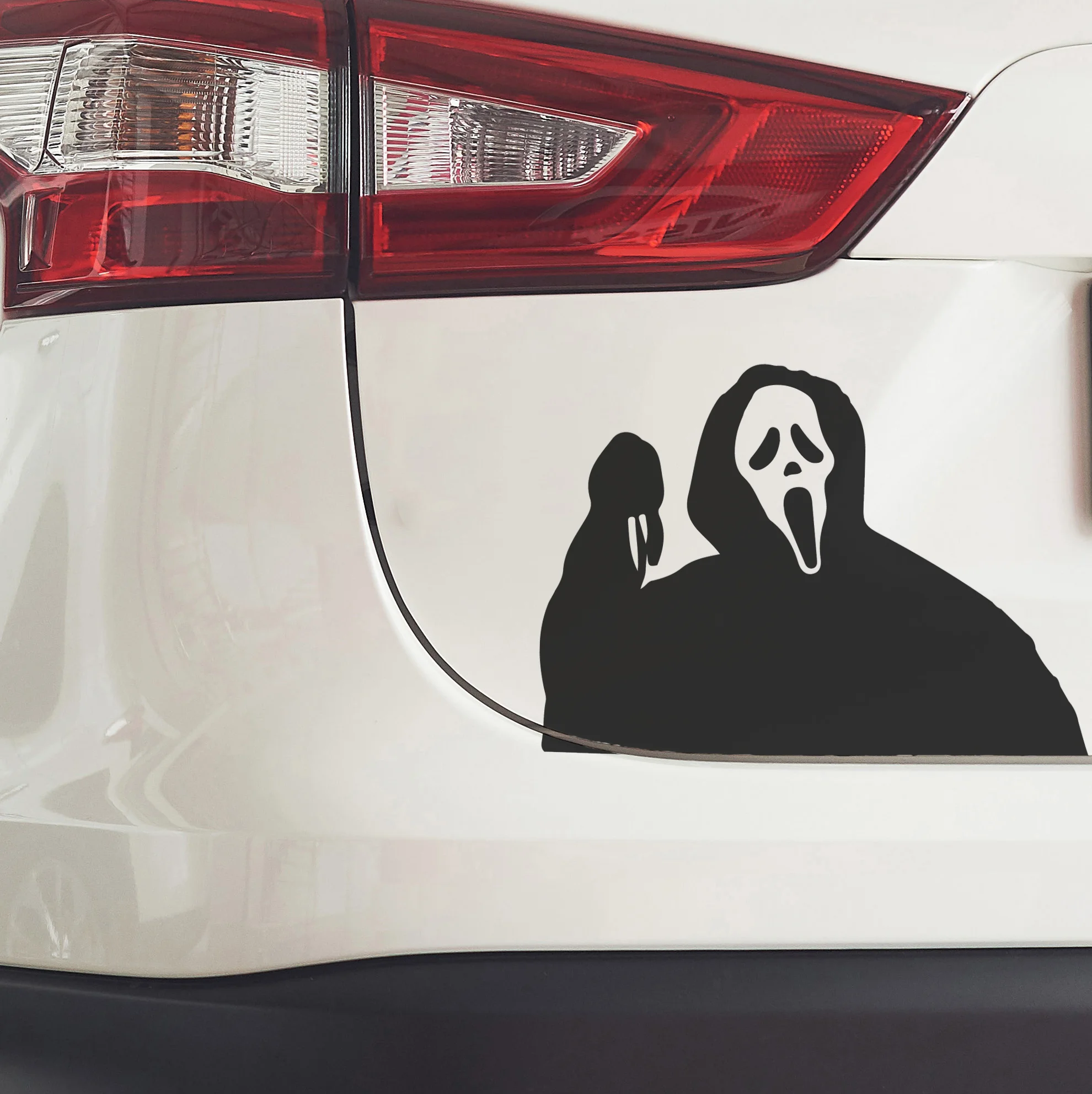 

American Drama Horror Character Black Skeleton Stickers, Personalized Modified Trendy Car Exterior Body Stickers Car Accessories