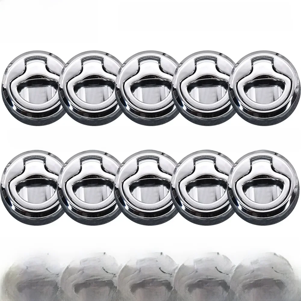 AD 45mm Stal nierdzewna Marine Boat Flush Pull Slam Latch Mount Hatch Lift Without Key RV Boat Yacht Hatch Door Lock Mount — zdjęcie 2