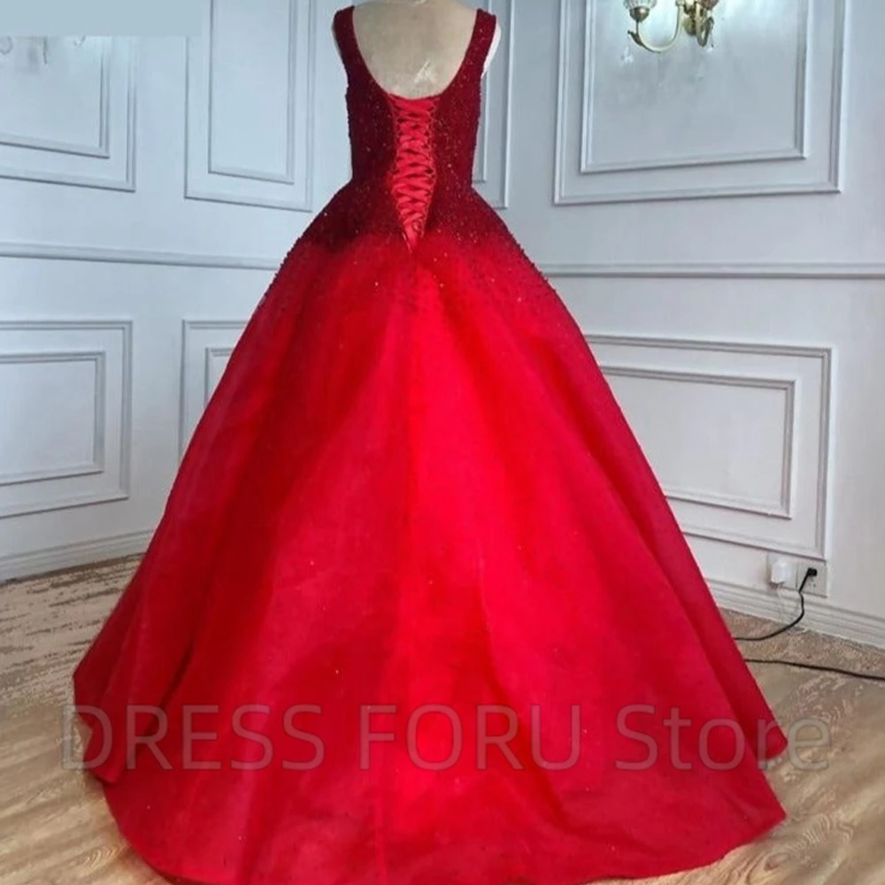 Pmwrun-vestido sin mangas de graduación para mujer, traje de línea A, largo hasta el suelo, espalda abierta, brillante, con cordones, hecho a medida, para fiesta y banquete